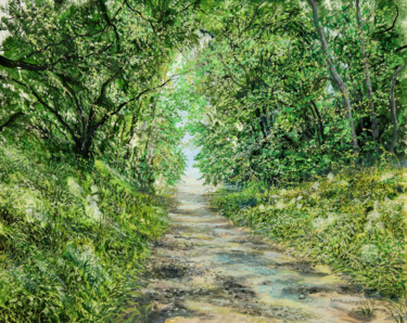way of tunnel / Tunnelweg Painting titled "way of tunnel / Tun…" by Silvian Sternhagel, Original Artwork, Oil