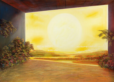 Painting titled "Sun WIndow" by Silvian Sternhagel, Original Artwork, Oil