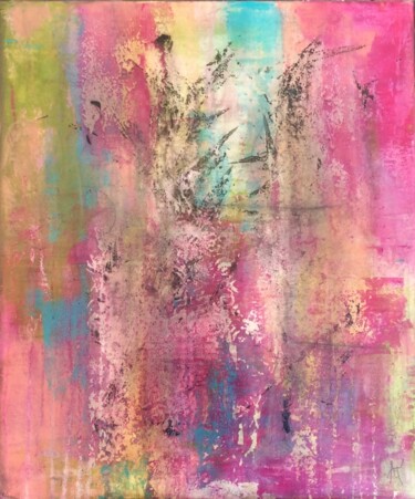 Peinture intitulée "Feuillage decolore" par Any, Œuvre d'art originale, Acrylique
