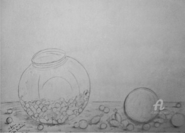 Drawing titled "Bonbonnière" by Roberto Urbano, Original Artwork, Pencil