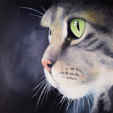Cat 2 Painting titled "Cat 2" by Svitlana Kalinina, Original Artwork, Oil