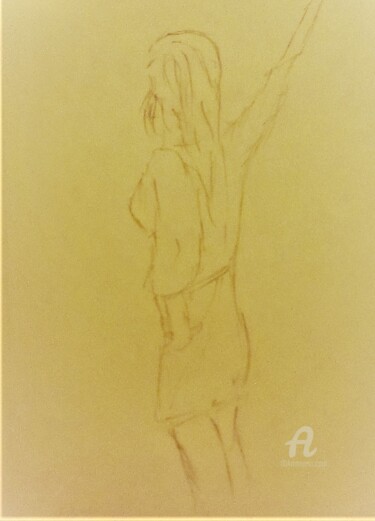Drawing titled "1 minute" by Roberto Urbano, Original Artwork, Pencil
