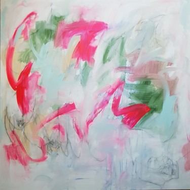 Pintura titulada "Végétale" por Emily Starck, Obra de arte original, Acrílico Montado en Bastidor de camilla de madera