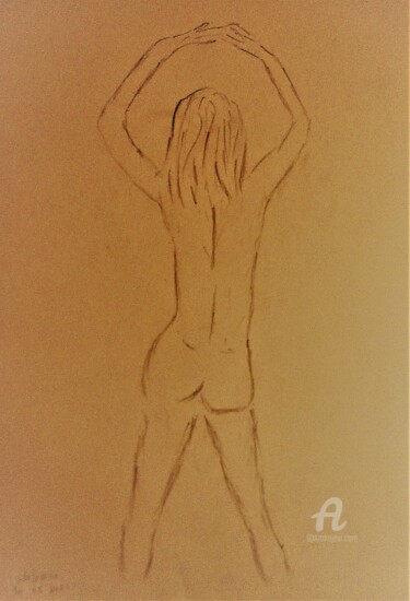 1 minute en dos nu Drawing titled "1 minute en dos nu" by Roberto Urbano, Original Artwork, Pencil