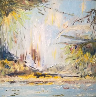 Painting titled "Cassibile Dune" by Nelly Marlier, Original Artwork, Oil