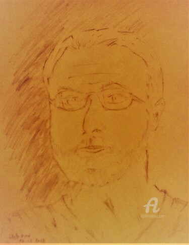 Dessin intitulée "Autoportrait 2019." par Roberto Urbano, Œuvre d'art originale, Crayon