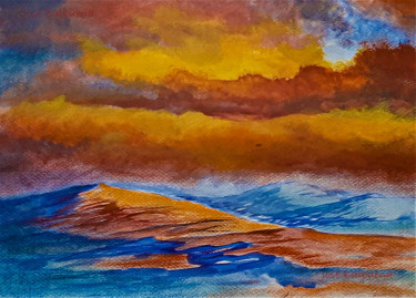Painting titled "El camino de la tar…" by José Balbuena, Original Artwork, Acrylic