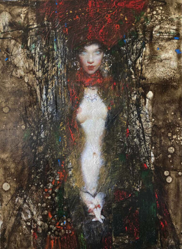 Painting titled "красная шапочка" by Aleksandr Pavlovets, Original Artwork, Oil