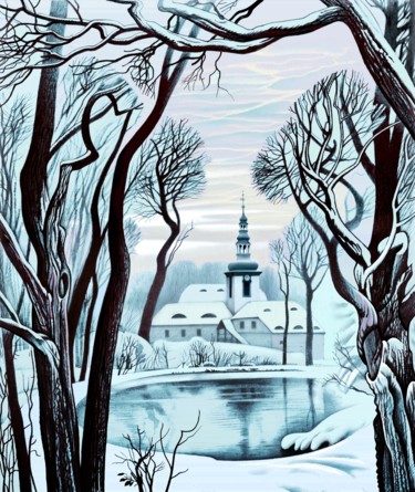 数字艺术 标题为“Der Winter. Marient…” 由Konstantin Avdeev, 原创艺术品, 数字油画