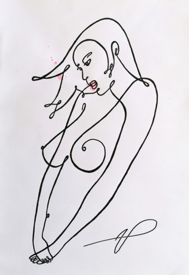 绘画 标题为“WOMAN LINE” 由Ulisses Pereira, 原创艺术品, 标记