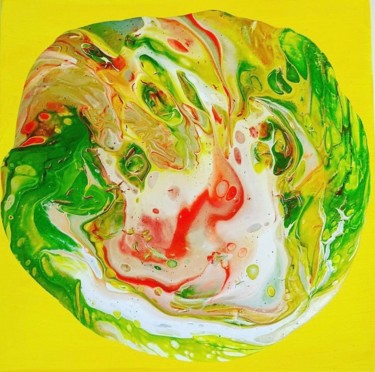 Painting titled "Écolo-clown" by Jurgen Jabouille, Original Artwork, Acrylic