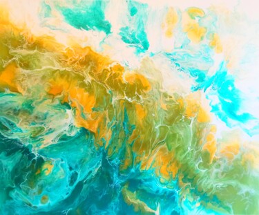Pintura titulada "AQUA BRAVA" por María Del Carmen Pérez, Obra de arte original, Acrílico Montado en Bastidor de camilla de…