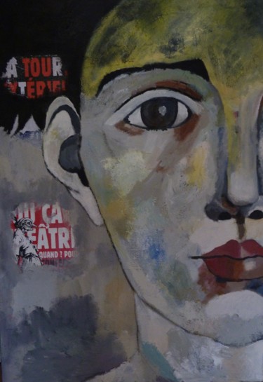 Peinture intitulée "JOE" par Martine Flory, Œuvre d'art originale, Acrylique
