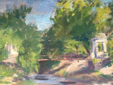 summer in city Pittura intitolato "summer in city" da Marina Babintseva, Opera d'arte originale, Tempera