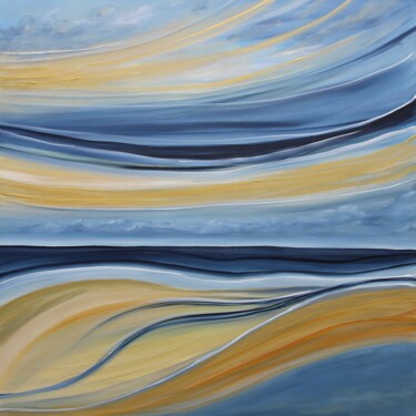 Malerei mit dem Titel "Warmer Sand" von Sophia Kühn, Original-Kunstwerk, Acryl