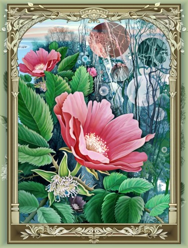 数字艺术 标题为“Wo die wilde Rose b…” 由Konstantin Avdeev, 原创艺术品, 数字油画