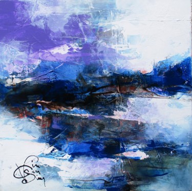 "Turbulence" Peinture intitulée ""Turbulence"" par Francis Vincensini, Œuvre d'art originale, Huile Monté sur Châssis en bois