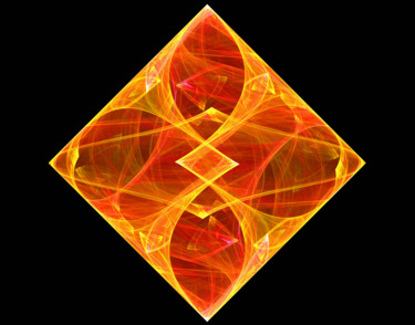 Digital Arts titled "Heated square" by Art$Art, Original Artwork, Digital Painting