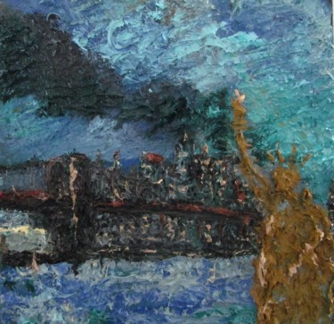 Ζωγραφική με τίτλο "New York" από Michele Principato Trosso, Αυθεντικά έργα τέχνης, Λάδι