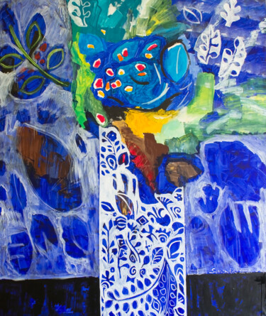 Painting titled "Tree of Life 2" by Simonida Djordjevic, Original Artwork, Acrylic