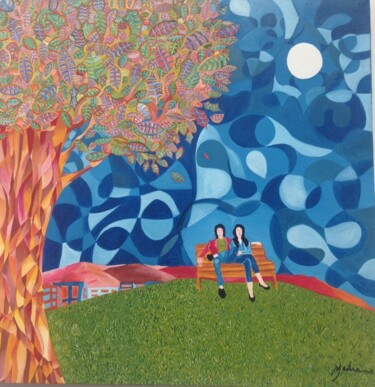 Peinture intitulée "Bendito 22 de enero…" par Omar Medrano, Œuvre d'art originale, Huile
