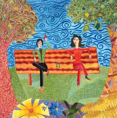 绘画 标题为“Brindis de amor” 由Omar Medrano, 原创艺术品, 油