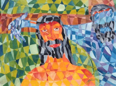 绘画 标题为“CRISTO resucitado,…” 由Omar Medrano, 原创艺术品, 油