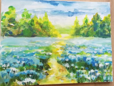 Malerei mit dem Titel "Summer is a small l…" von Dari Ja, Original-Kunstwerk, Acryl Auf Keilrahmen aus Holz montiert