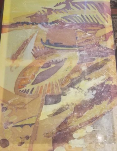 Textilkunst mit dem Titel "The Lost Reef" von Dari Ja, Original-Kunstwerk, Stoff