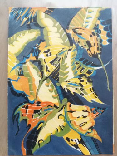 Malerei mit dem Titel "The Wonders of DNA" von Dari Ja, Original-Kunstwerk, Gouache