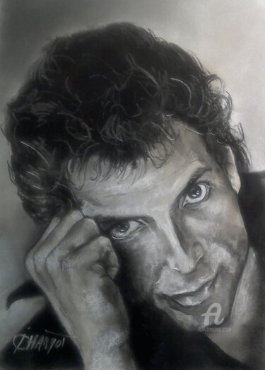 Dessin intitulée "Bernard Lavilliers" par Isabelle Derangere, Œuvre d'art originale, Pastel