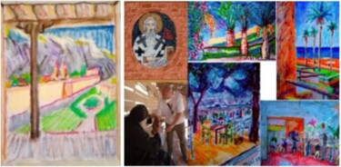 L"ete 2021 Quatorzieme vurtuele exposition Peinture intitulée "L"ete 2021 Quatorzi…" par Slobodan Spasojevic (Spaki), Œuvre d'art originale, Pastel