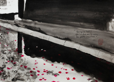 Peinture intitulée "Mariage au lavoir?" par Sola, Œuvre d'art originale, Encre
