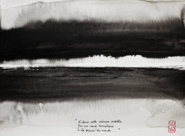 Peinture intitulée "la beauté du monde" par Sola, Œuvre d'art originale, Encre
