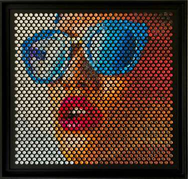 Schilderij getiteld "BEACH" door Laurent Gros, Origineel Kunstwerk, Digitale fotografie Gemonteerd op Aluminium
