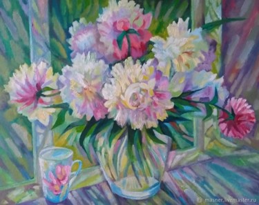 Картина под названием "Bouquet of fragrant…" - Igor Sem, Подлинное произведение искусства, Масло Установлен на Деревянная ра…