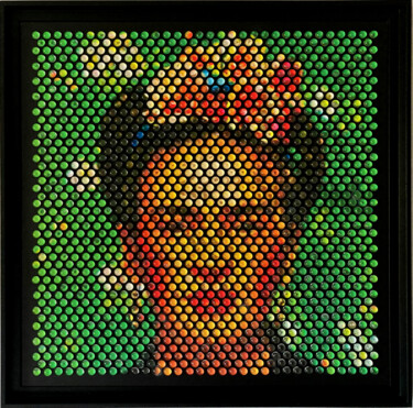 Schilderij getiteld "FRIDA" door Laurent Gros, Origineel Kunstwerk, Digitaal Schilderwerk Gemonteerd op Aluminium