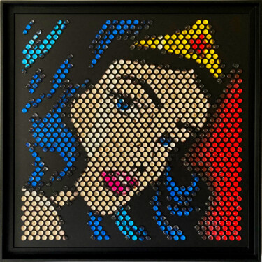 Schilderij getiteld "IBIZA" door Laurent Gros, Origineel Kunstwerk, Digitaal Schilderwerk Gemonteerd op Aluminium