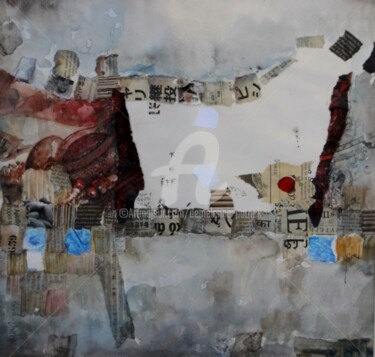 「Silences」というタイトルのコラージュ Patrick Demelenneによって, オリジナルのアートワーク, コラージュ