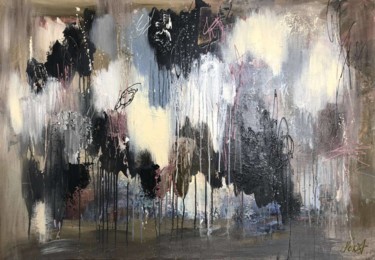 Colorful Painting Brown Art Modern Art, Abstract Painting Painting titled "Colorful Painting B…" by Olena Kryvonos, Original Artwork, Oil Mounted on Wood Stretcher frame