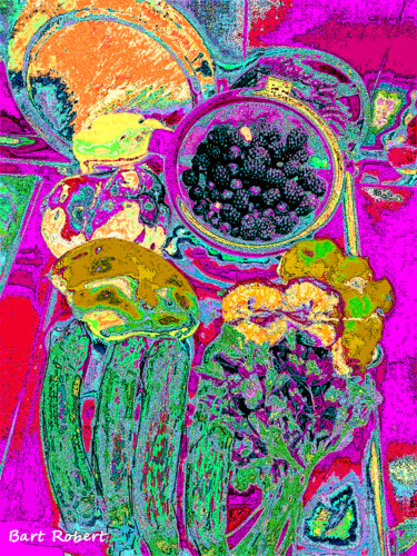 数字艺术 标题为“Zucchine & more” 由Roberto Bartoccini, 原创艺术品, 数字油画