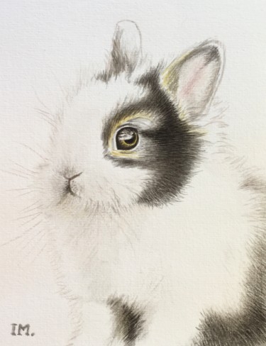 Painting titled "Sèrie LULU n 10" by Isabelle Molinard, Original Artwork, Watercolor