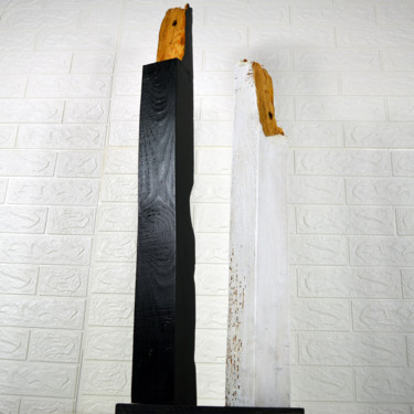 Black and White Sculpture 雕塑 标题为“Black and White Scu…” 由Vasil Krastanov, 原创艺术品, 木