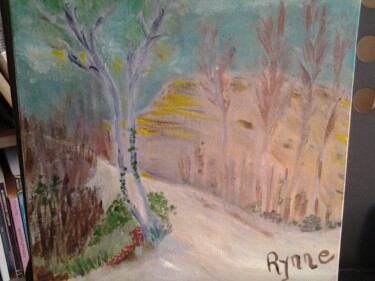 绘画 标题为“Automne au pied de…” 由Rynne, 原创艺术品, 油 安装在木质担架架上