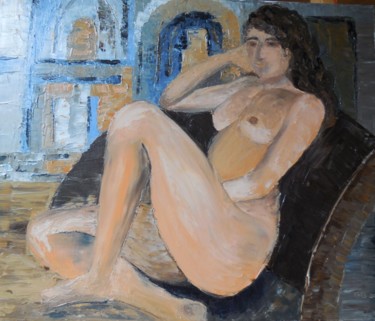 Copie au musée de Bagnols sur Cèze Peinture intitulée "Copie au musée de B…" par Genevieve Fraysse, Œuvre d'art originale, Huile
