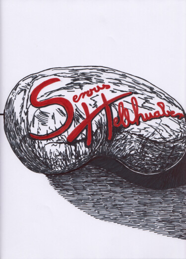 图画 标题为“Servus Hellhuaber 1” 由Karin Sternberg, 原创艺术品, 标记