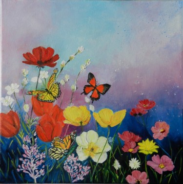 绘画 标题为“Floral 2” 由Francoise Souriau, 原创艺术品, 油