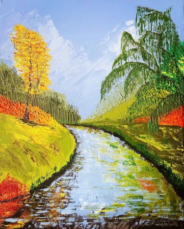 Painting titled "L’orangerie" by Jurgen Jabouille, Original Artwork, Acrylic