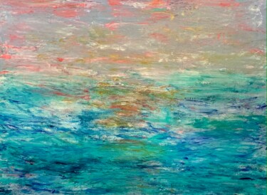 绘画 标题为“SUNRISE ABSTRACTION” 由Monica Maja Richardson, 原创艺术品, 丙烯 安装在木质担架架上