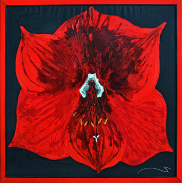 Malerei mit dem Titel "AMARYLLIS" von Sigrid Koerner, Original-Kunstwerk, Acryl